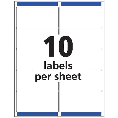 Avery Matte Clear Shipping Labels Sure Feed Technology Inkjet 2" X 4" 250 Labels (8663) - Image 4