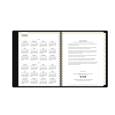 Day Designer 2024 Planner 8.5"x11" Weekly/Monthly Faux Leather Black - Image 6