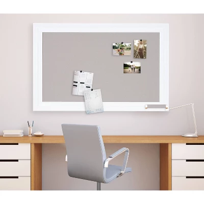 29.5" X 45.5" Whitley Pinboard White - Kate & Laurel All Things Decor - Image 4