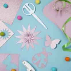 Bright Creations 30 Sheets Double-Sided Pink Glitter Cardstock Paper For DIY Crafts, Card Making, Invitations, 300GSM, 8.5 X 11 In