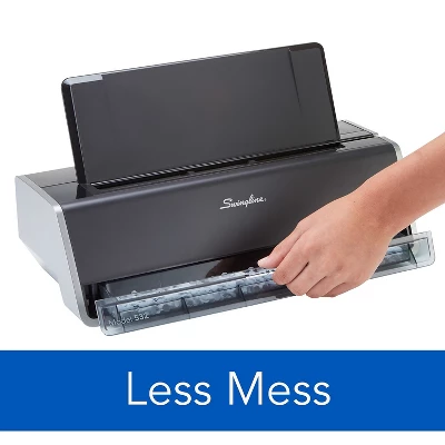 Swingline 28-Sheet Commercial Electric Two-Hole Punch Fixed 1/4-Inch Holes Black/Silver 74532 - Image 4