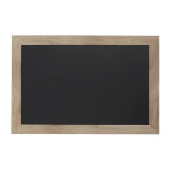 27" X 18" Beatrice Framed Magnetic Chalkboard Rustic Brown - DesignOvation