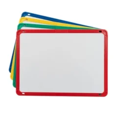 Edx Education Plastic Framed Metal Whiteboards, Four Colors, Set Of 4
