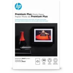 HP Premium Plus Photo Paper 80 Lbs. Soft-Gloss 4 X 6 100 Sheets/Pack CR666A