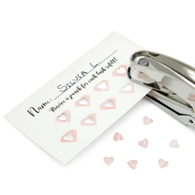 Stockroom Plus 300 Pack Eyelash Extension Loyalty Cards For Business With Heart Hole Puncher For Small Business, Beauty Salon - Image 3