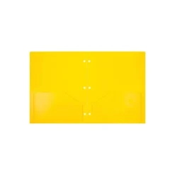 JAM Paper Heavy Duty Plastic 3 Hole Punch Two-Pocket School Folders Yellow 108/Pack (383HHPYEA)