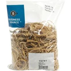 Business Source Rubber Bands Size 32 1 Lb./BG 3"x1/8" Natural Crepe 15741