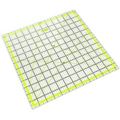 Arteza Quilter's Ruler, Acrylic, Square, 12.5"x12.5"