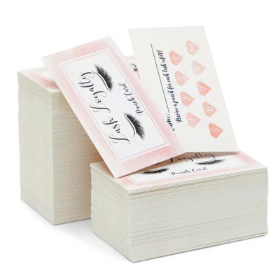 Stockroom Plus 300 Pack Eyelash Extension Loyalty Cards For Business With Heart Hole Puncher For Small Business, Beauty Salon - Image 7