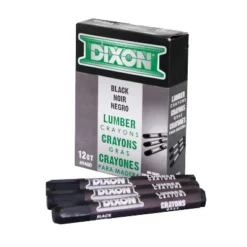 Dixon Lumber Crayons 4 1/2 X 1/2 Carbon Black Dozen 49400