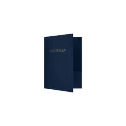 LUX 9 X 12 Tax Return Folders Standard Two Pocket 50/Pack Dark Blue Linen 50/Pack (SF101546TAX50)