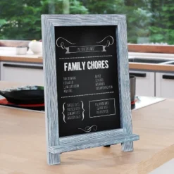 Merrick Lane Set Of 10 Wall Mount Or Tabletop Magnetic Chalkboards With Folding Metal Legs