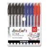 Zebra Doodler'z Gel Pen Stick Bold 1 Mm Assorted Ink And Barrel Colors 10/Pack 41970