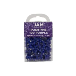 JAM Paper Colored Pushpins Purple Push Pins 2 Packs Of 100 222419053A
