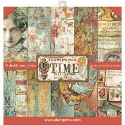 Stamperia Double-Sided Paper Pad 12"X12" 10/Pkg-Time Is An Illusion, 10 Designs/1 Each