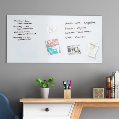 ECR4Kids MessageStor 18in X 36in Magnetic Dry-Erase Glass Board And 4 Rare Earth Magnets - Image 6