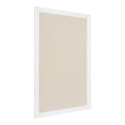 27.5" X 43.5" Bosc Framed Linen Fabric Pinboard White - DesignOvation
