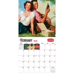 TF Publishing 2024 Wall Calendar 12"x12" Coca Cola: Nostalgia