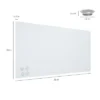 ECR4Kids MessageStor 18in X 36in Magnetic Dry-Erase Glass Board And 4 Rare Earth Magnets