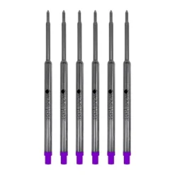 Monteverde Ballpoint Pen Refill Medium Point Purple Ink 6 Pack (W133PL)
