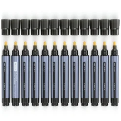 Arteza Bullet-Nib Oil-Based Markers, A002 Mars Black - 12 Piece