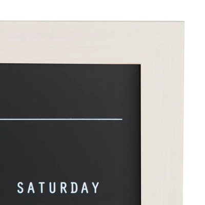 29" X 23" Beatrice Framed Magnetic Chalkboard Calendar White - DesignOvation - Image 2