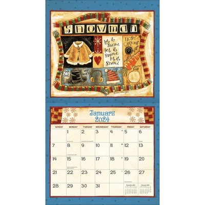 Lang 2024 Wall Calendar 24"x12" Simple Life