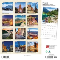 Browntrout 2024 Wall Calendar 12"x12" Poland