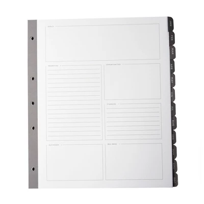 Russell+Hazel Signature Perpetual Monthly Tabs