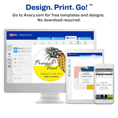 Avery Labels Round Permanent 2" Dia 300/PK Matte White 22877 - Image 5