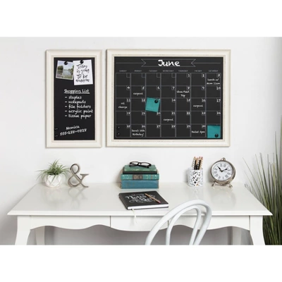 28.88" X 1.11" Macon Framed Magnetic Chalkboard Monthly Calendar White - Kate And Laurel - Image 4