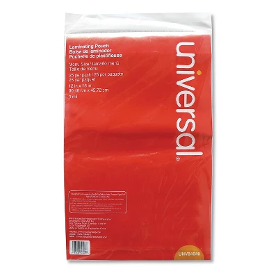 Universal Clear Laminating Pouches 3 Mil Menu 18 X 12 25/Pack 84640 - Image 2