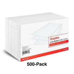 MyOfficeInnovations 5" X 8" Line Ruled White Index Cards 500/Pack (51006) 233478