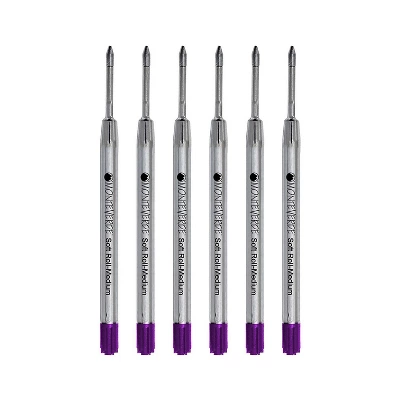 Monteverde Ballpoint Pen Refill Medium Point Purple Ink 6 Pack (P133PL)