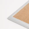 U Brands 35" Square Cork Bulletin Board Silver Aluminum Frame