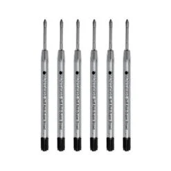 Monteverde Ballpoint Pen Refill Medium Point Black Ink 6 Pack (P153BK)