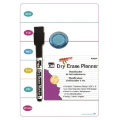 12pk Mini Magnetic Dry Erase Planning Boards With Marker & Magnet - Charles Leonard