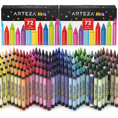 Arteza Kids Wax Crayons, 72 Pieces - 2 Pack - Image 3