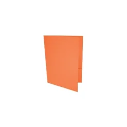 LUX 9 X 12 Presentation Folders Standard Two Pocket Mandarin Orange 50/Pack (LUX-PF-11-50)