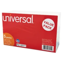 UNIVERSAL Ruled Index Cards 5 X 8 White 500/Pack 47255