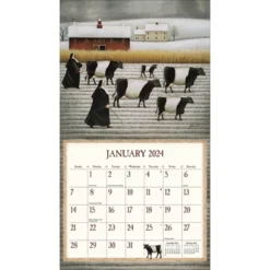 Lang 2024 Wall Calendar 24"x12" Cows Cows Cows