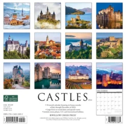 Willow Creek Press 2024 Wall Calendar 12"x12" Castles