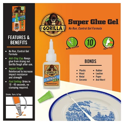 Gorilla Glue Instant Bond Superglue 15 G Bottle Clear 7600101 - Image 4