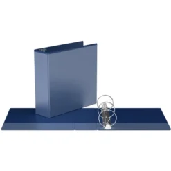 3" Premium Round Ring Binder 6pk Customizable View Royal Blue - Easyview