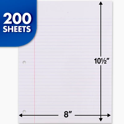 Mead Notebook Filler Paper, College Ruled, 200 Sheets Per Pack, 3 Packs - Image 2
