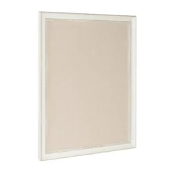 23" X 29" Macon Framed Linen Fabric Pinboard White - Kate And Laurel