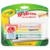 Crayola Washable Dry-Erase Fine Line Markers 6/BX Ast 985906