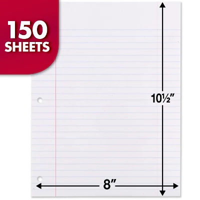 Mead Notebook Filler Paper, Wide Ruled, 150 Sheets Per Pack, 3 Packs - Image 2