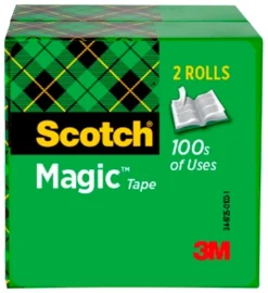 Scotch 810 Magic Tape, 0.50 X 1296 Inch, Matte Clear, Pack Of 2