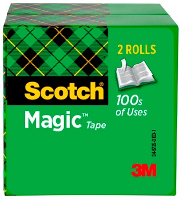 Scotch 810 Magic Tape, 0.50 X 1296 Inch, Matte Clear, Pack Of 2